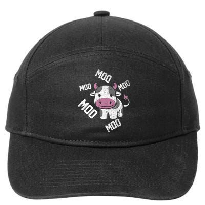 Moo Cow Gift 7-Panel Snapback Hat