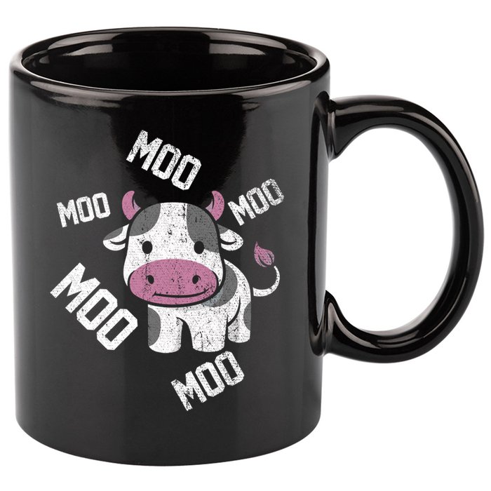 Moo Cow Gift 11oz C Handle Ceramic Mug