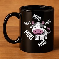 Moo Cow Gift 11oz C Handle Ceramic Mug