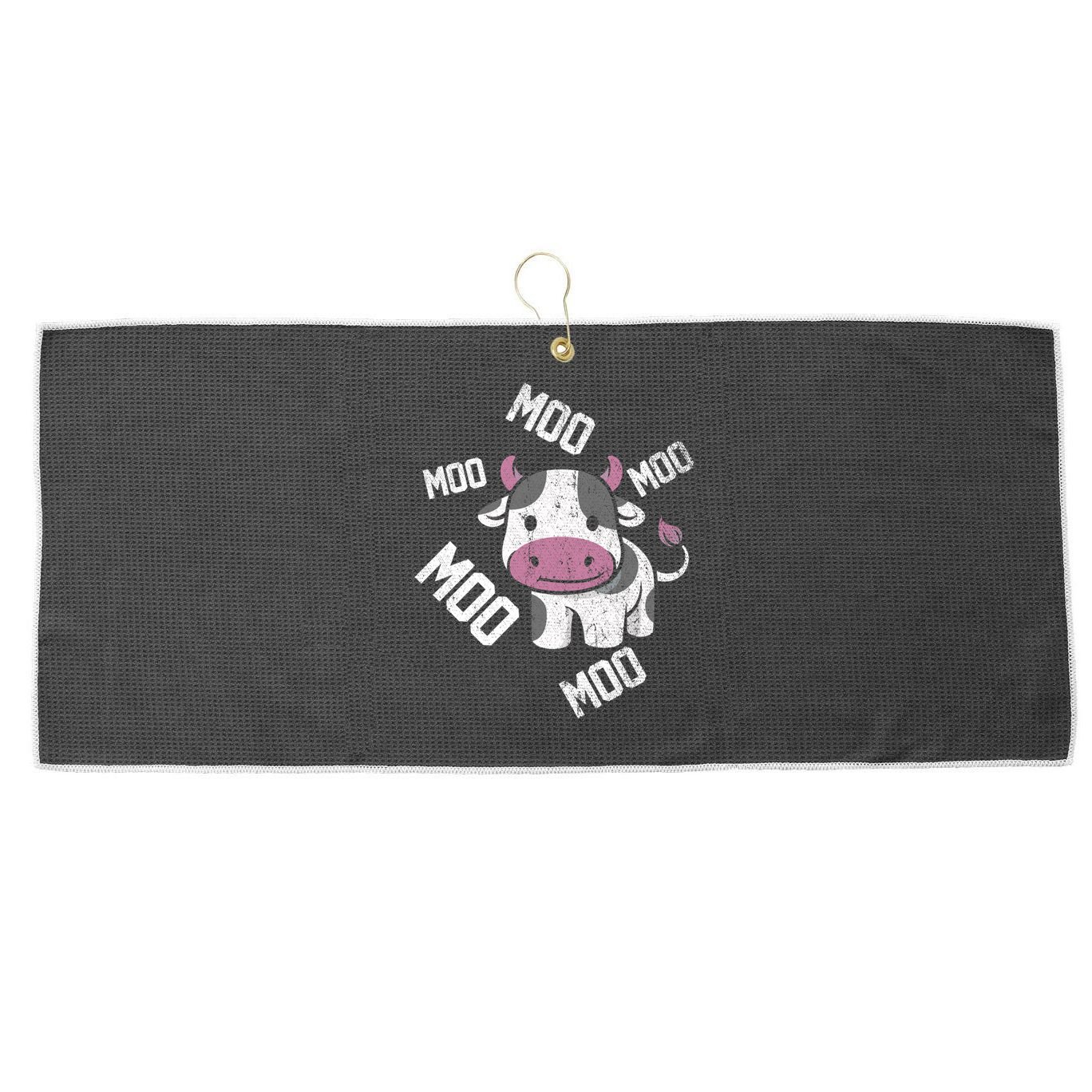 Moo Cow Gift Large Microfiber Waffle Golf Towel