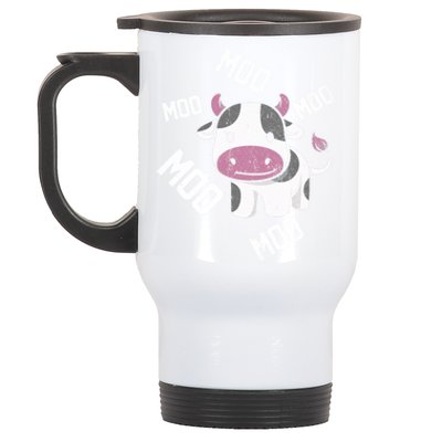 Moo Cow Gift Stainless Steel Travel Mug