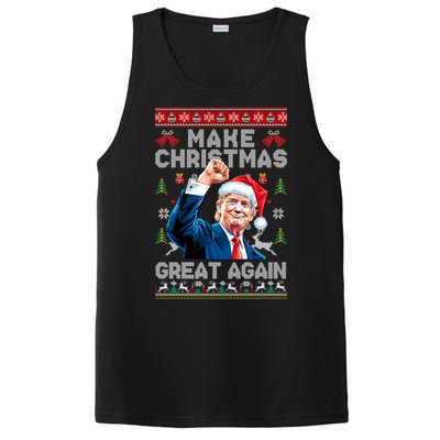 Make Christmas Great Again Funny Trump Ugly Christmas 2024 Gift PosiCharge Competitor Tank