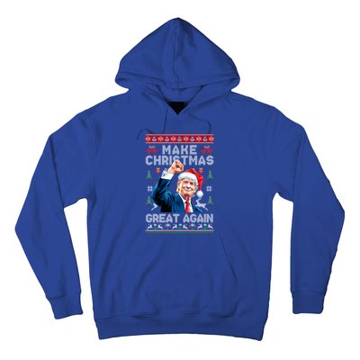 Make Christmas Great Again Funny Trump Ugly Christmas 2024 Gift Hoodie