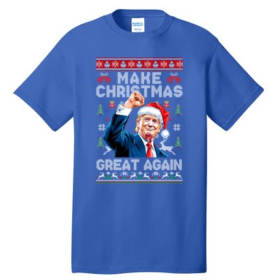 Make Christmas Great Again Funny Trump Ugly Christmas 2024 Gift Tall T-Shirt