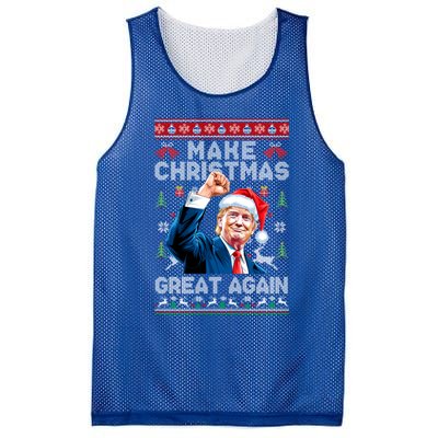 Make Christmas Great Again Funny Trump Ugly Christmas 2024 Gift Mesh Reversible Basketball Jersey Tank