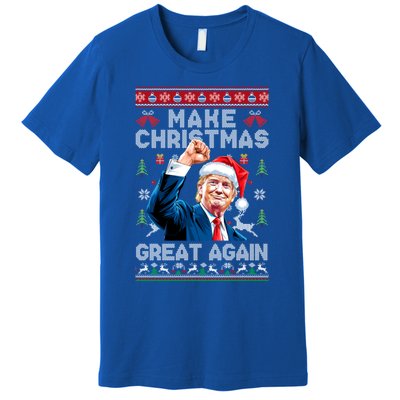 Make Christmas Great Again Funny Trump Ugly Christmas 2024 Gift Premium T-Shirt