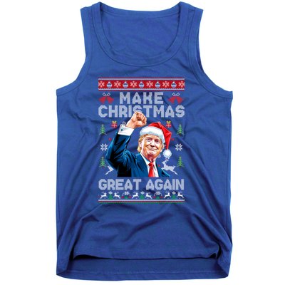 Make Christmas Great Again Funny Trump Ugly Christmas 2024 Gift Tank Top