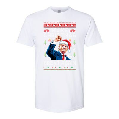 Make Christmas Great Again Funny Trump Ugly Christmas 2024 Gift Softstyle CVC T-Shirt