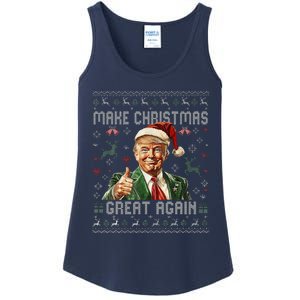 Make Christmas Great Again Santa Funny Trump Ugly Sweater Ladies Essential Tank