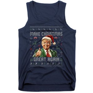 Make Christmas Great Again Santa Funny Trump Ugly Sweater Tank Top