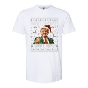 Make Christmas Great Again Santa Funny Trump Ugly Sweater Softstyle CVC T-Shirt