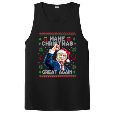 Make Christmas Great Again Funny Trump Ugly Christmas 2024 Gift PosiCharge Competitor Tank