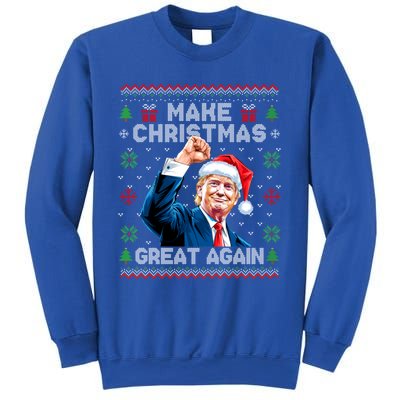 Make Christmas Great Again Funny Trump Ugly Christmas 2024 Gift Sweatshirt