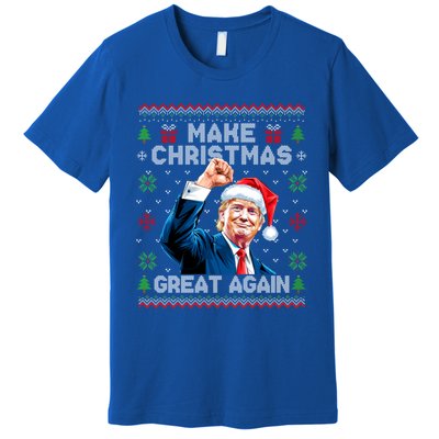 Make Christmas Great Again Funny Trump Ugly Christmas 2024 Gift Premium T-Shirt