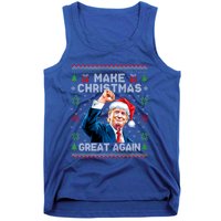 Make Christmas Great Again Funny Trump Ugly Christmas 2024 Gift Tank Top