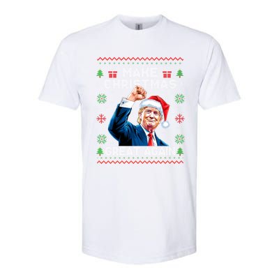 Make Christmas Great Again Funny Trump Ugly Christmas 2024 Gift Softstyle CVC T-Shirt