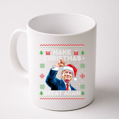 Make Christmas Great Again Funny Trump Ugly Christmas 2024 Gift Coffee Mug