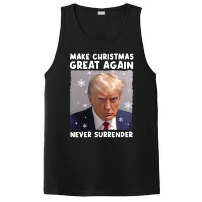 Make Christmas Great Again Trump Mug Shot Never Surrender Gift PosiCharge Competitor Tank