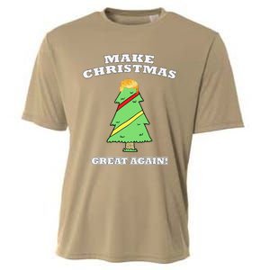 Make Christmas Great Again Tree With Decorations Trump Hair Cooling Performance Crew T-Shirt