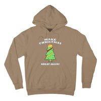 Make Christmas Great Again Tree With Decorations Trump Hair Hoodie