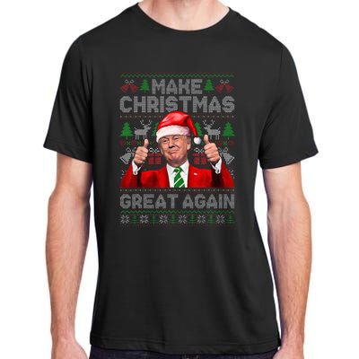 Make Christmas Great Again Funny Trump Xmas Snow Pajama Ugly Adult ChromaSoft Performance T-Shirt