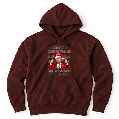 Make Christmas Great Again Funny Trump Xmas Snow Pajama Ugly Hoodie