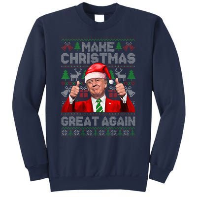 Make Christmas Great Again Funny Trump Xmas Snow Pajama Ugly Sweatshirt