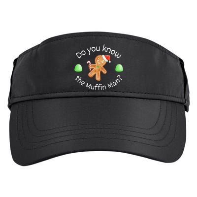 Merry Christmas Gingerbread Do You Know The Muffin Man Adult Drive Performance Visor