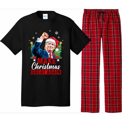 Make Christmas Great Again Funny Trump Ugly Christmas 2024 Cute Gift Pajama Set