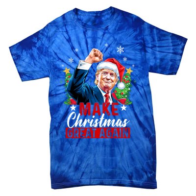 Make Christmas Great Again Funny Trump Ugly Christmas 2024 Cute Gift Tie-Dye T-Shirt