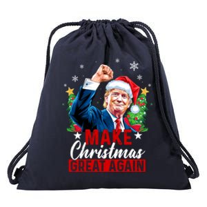 Make Christmas Great Again Funny Trump Ugly Christmas 2024 Cute Gift Drawstring Bag