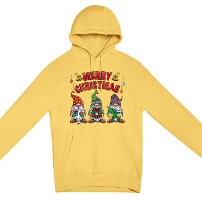 Merry Christmas Gnomies Cool Gift Premium Pullover Hoodie