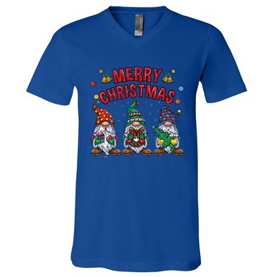 Merry Christmas Gnomies Cool Gift V-Neck T-Shirt