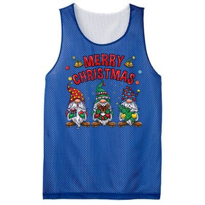 Merry Christmas Gnomies Cool Gift Mesh Reversible Basketball Jersey Tank