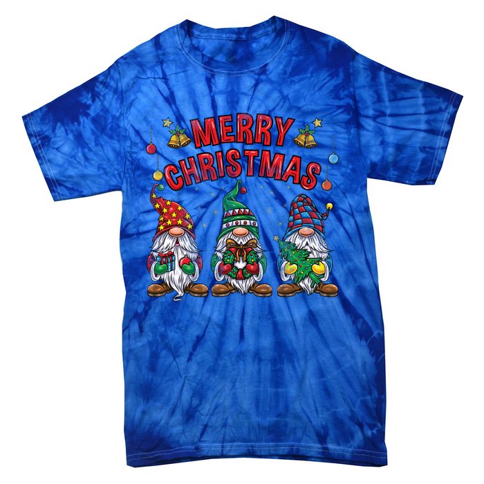 Merry Christmas Gnomies Cool Gift Tie-Dye T-Shirt