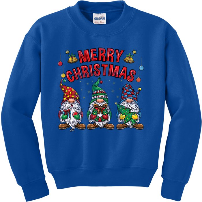 Merry Christmas Gnomies Cool Gift Kids Sweatshirt