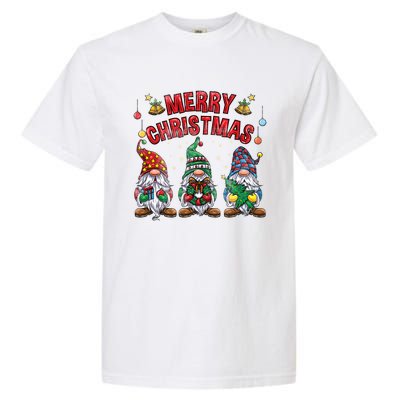 Merry Christmas Gnomies Cool Gift Garment-Dyed Heavyweight T-Shirt