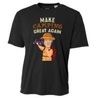 Make Camping Great Again Trump President Camper Funny Gift Cooling Performance Crew T-Shirt