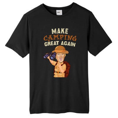 Make Camping Great Again Trump President Camper Funny Gift Tall Fusion ChromaSoft Performance T-Shirt