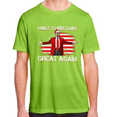 Make Christmas Great Again Santa Funny Trump Xmas Pajamas Adult ChromaSoft Performance T-Shirt