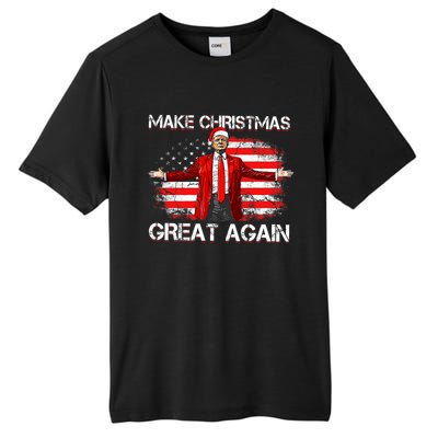 Make Christmas Great Again Santa Funny Trump Xmas Pajamas Tall Fusion ChromaSoft Performance T-Shirt