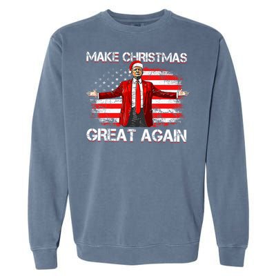 Make Christmas Great Again Santa Funny Trump Xmas Pajamas Garment-Dyed Sweatshirt