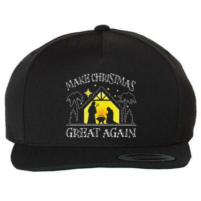 Make Christmas Great Again Stable Manger Holiday Religious Wool Snapback Cap