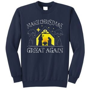 Make Christmas Great Again Stable Manger Holiday Religious Sweatshirt