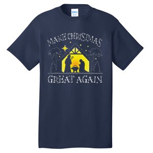 Make Christmas Great Again Stable Manger Holiday Religious Tall T-Shirt