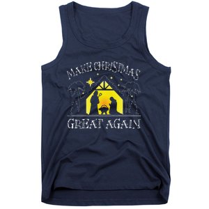 Make Christmas Great Again Stable Manger Holiday Religious Tank Top