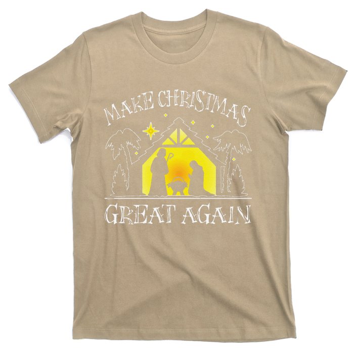 Make Christmas Great Again Stable Manger Holiday Religious T-Shirt