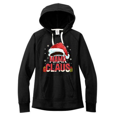 Mama Claus Group Funny Gift Matching Family Christmas Great Gift Women's Fleece Hoodie