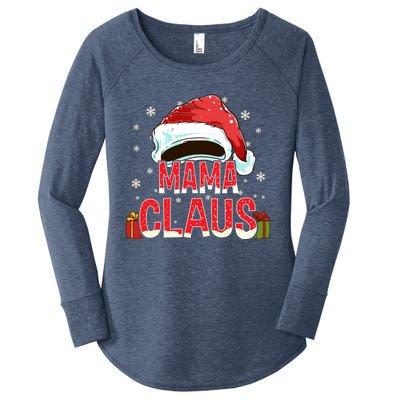 Mama Claus Group Funny Gift Matching Family Christmas Great Gift Women's Perfect Tri Tunic Long Sleeve Shirt