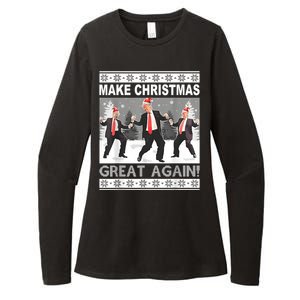 Make Christmas Great Again Trump Dancing Womens CVC Long Sleeve Shirt